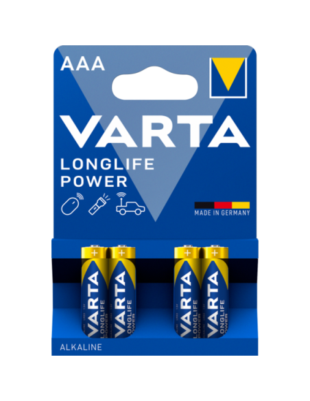 VARTA-Pila alcalina LongLife Power LR03 AAA (blíster 4 pilas)