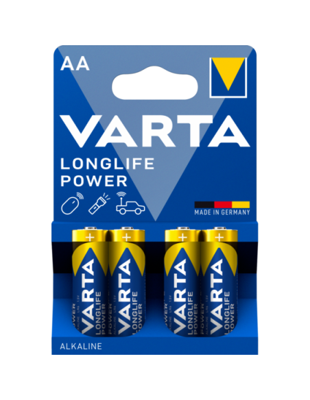 VARTA-Pila alcalina LongLife Power LR6 AA (blíster 4 pilas)