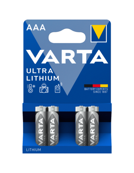 VARTA-Pila Ultra Lithium AAA 1,5V (blíster de 4 pilas)