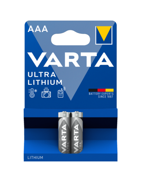 VARTA-Pila Ultra Lithium AAA 1,5V (blíster de 2 pilas)