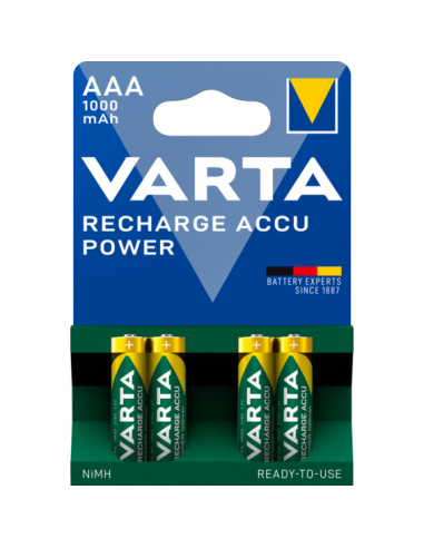 VARTA-Pila recargable AAA 1000mAh...