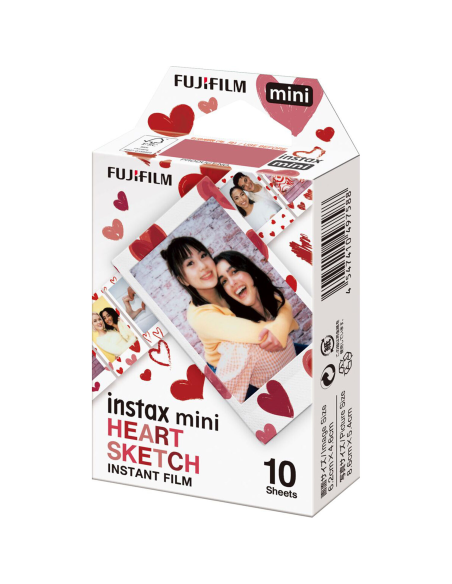 INSTAX MINI HEART SKETCH WW 1 (10/PK)