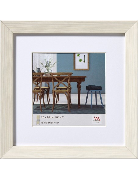 Portafotos madera cuadrado 30x30 - Blanco