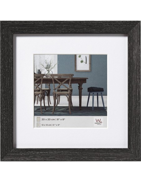 Portafotos madera cuadrado 30x30 - Negro