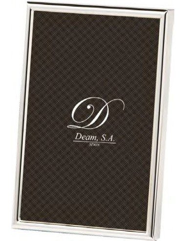 Portafotos plateado 10x15 trasera de madera