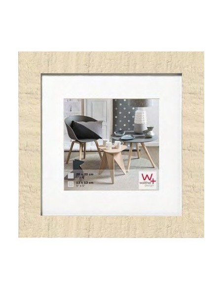 Portafotos madera cuadrado 20x20 - Beige