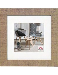 Portafotos madera cuadrado 20x20 - Ocre