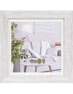 Portafotos Madera 15x15 - Blanco