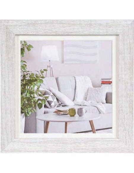 Portafotos Madera 15x15 - Blanco