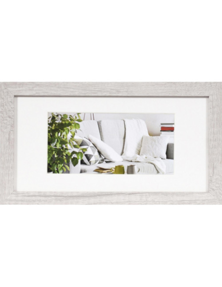 Portafotos madera passepartout 15x30 Blanco