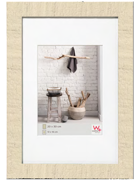 Portafotos madera passe-partout 30x40 - Beige