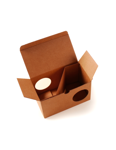 CAJA PARA TAZAS doble tamaño M (Kraft)