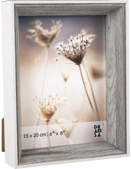 Portafotos Madera 15x20 - Blanco/Gris