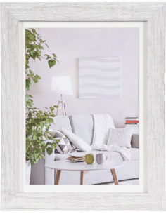 Portafotos Madera 10x15 con Passepartout - Pino Blanco