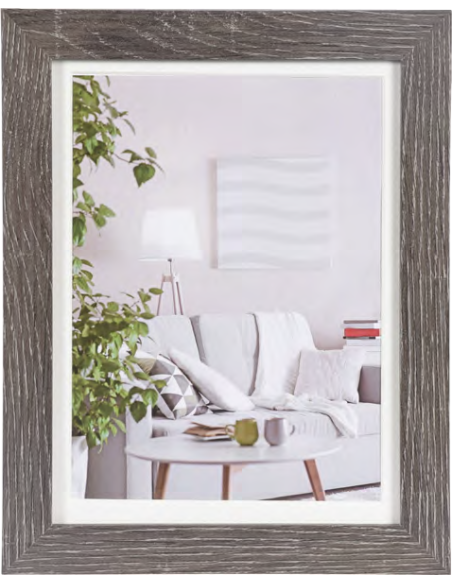 Portafotos Madera 13x18 con Passpartout - Gris