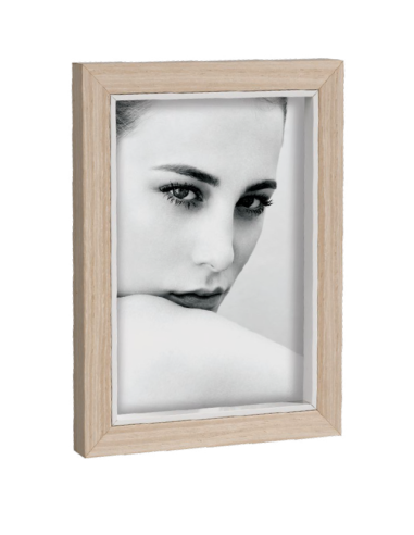 Portafotos MASCAGNI Legni 13X18cm Madera MDF - Natural/blanco (Q)