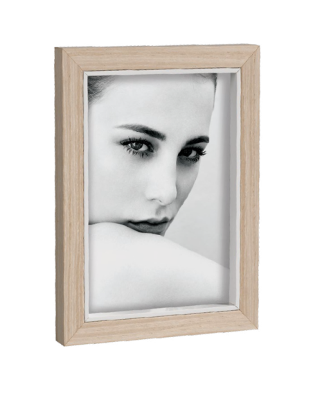 Portafotos MASCAGNI Legni 15X20cm Madera MDF - Natural/blanco (Q)