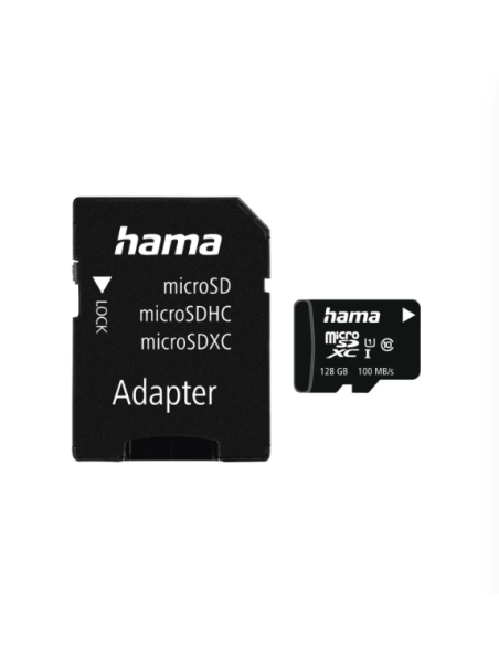 Tarjeta Hama Micro SDHC 128GB Clase 10 UHS-I 100MB/s + adaptador/movil