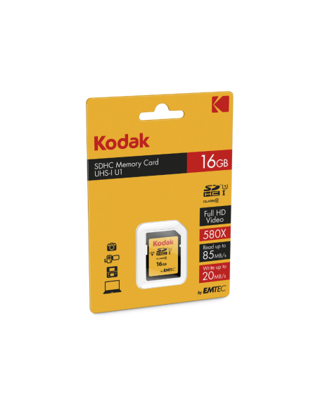 Tarjeta Kodak SD 16GB UHS-I C10 V10 Premium