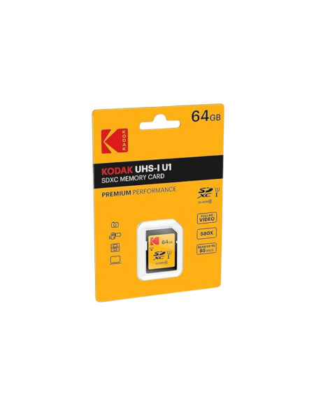Tarjeta Kodak SD 64GB UHS-I C10 V10 Premium
