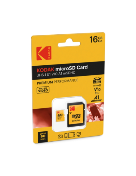 Tarjeta Kodak Micro SD 16GB GO UHS-I C10 V10 Premium