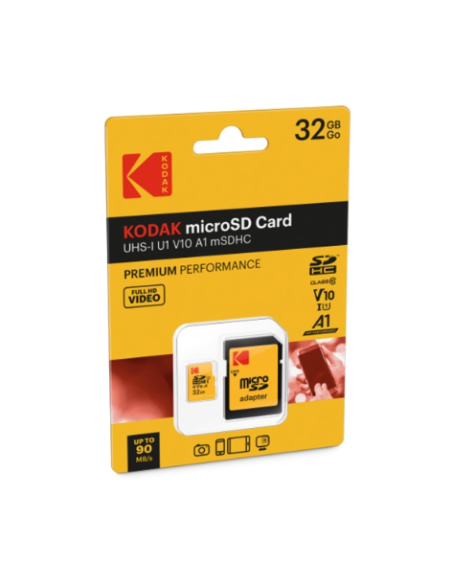 Tarjeta Kodak Micro SD 32GB GO UHS-I C10 V10 Premium